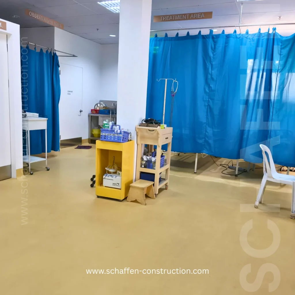 PU mortar flooring for a medical facility in Davao City